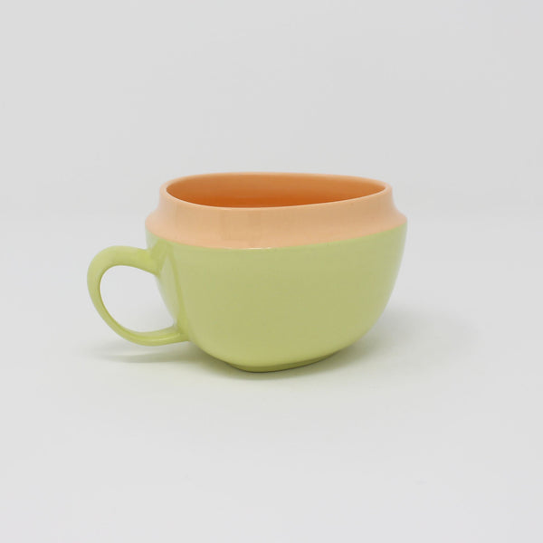 E. Lo Ceramic Art Top Curve Mug no.1 Orange Chartreuse