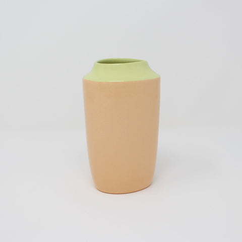 Chartreuse Orange Top Curve Short Vase