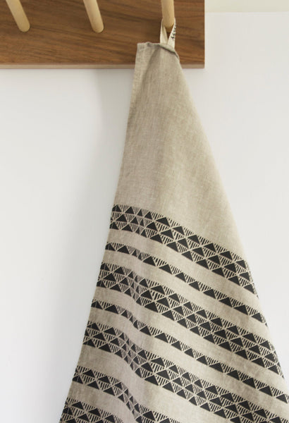 Charcoal Triangle Stone Tea Towel