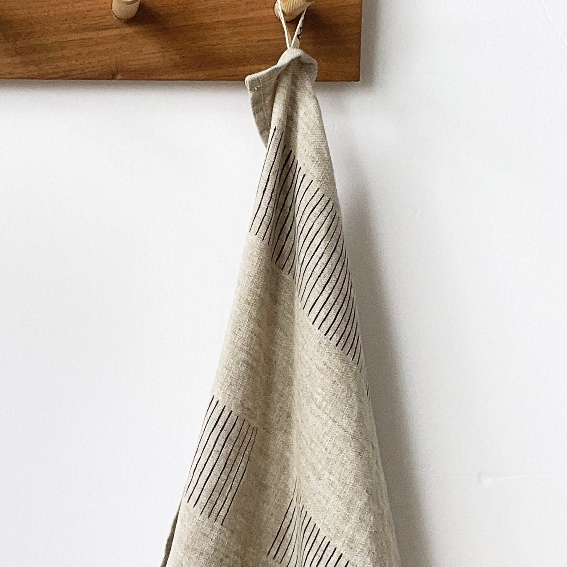 Charcoal Ploma Stone Tea Towel