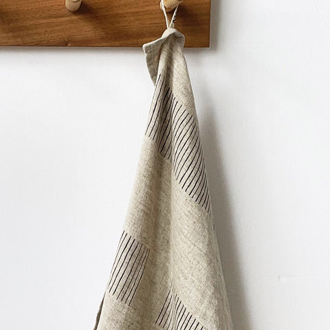Charcoal Ploma Stone Tea Towel
