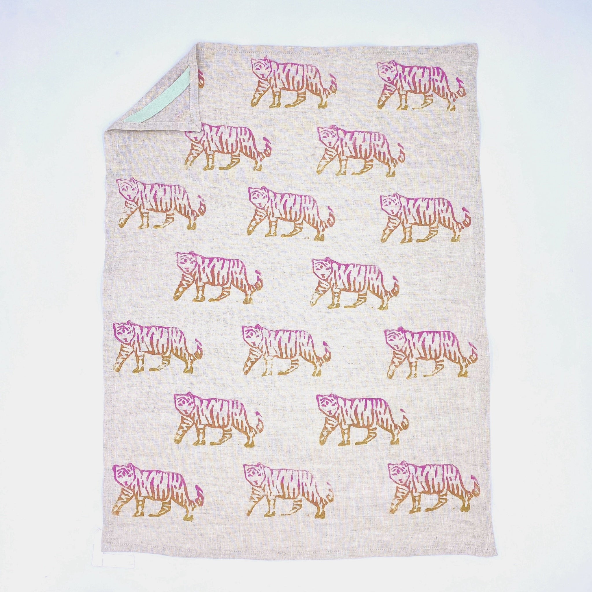  Tigers in Miami Vice Linen Tea Towels