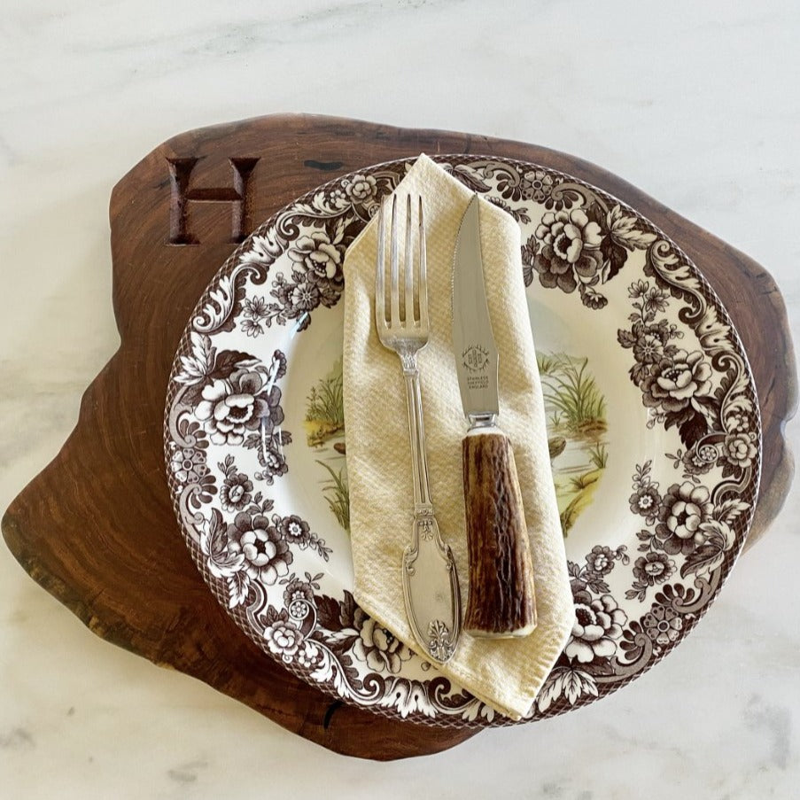 Chap's Monogrammed Charger, Set of 4