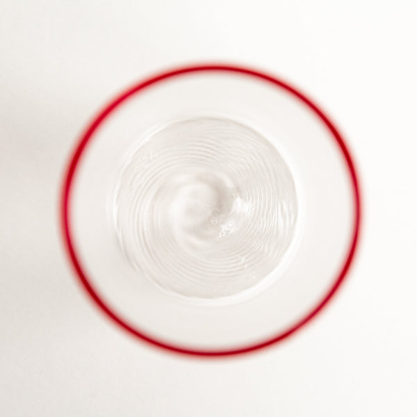 Red Twisty Cup Glass Tumbler