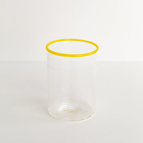 Yellow Twisty Cup Glass Tumbler