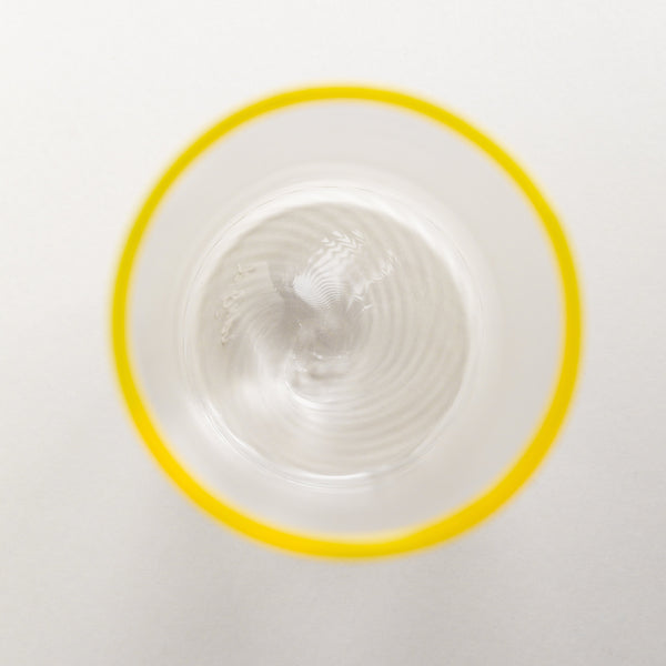Yellow Twisty Cup Glass Tumbler