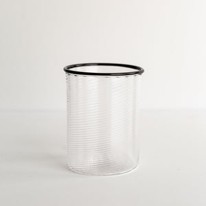Black Twisty Cup Glass Tumbler