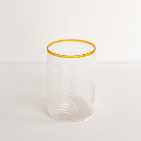 Orange Twisty Cup Glass Tumbler