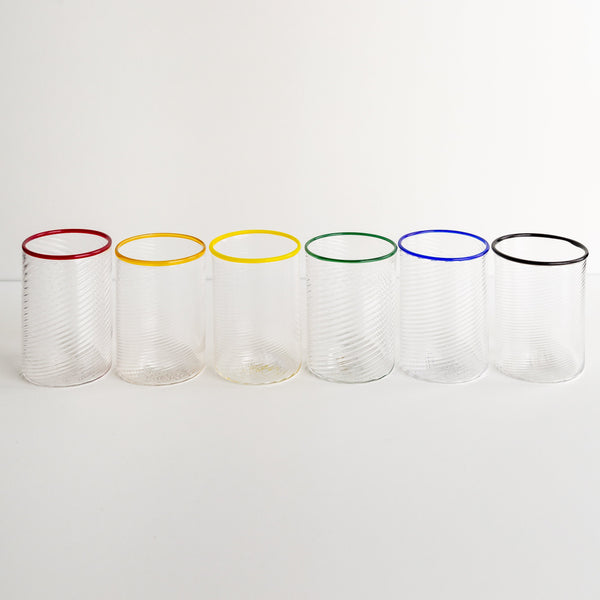 Black Twisty Cup Glass Tumbler