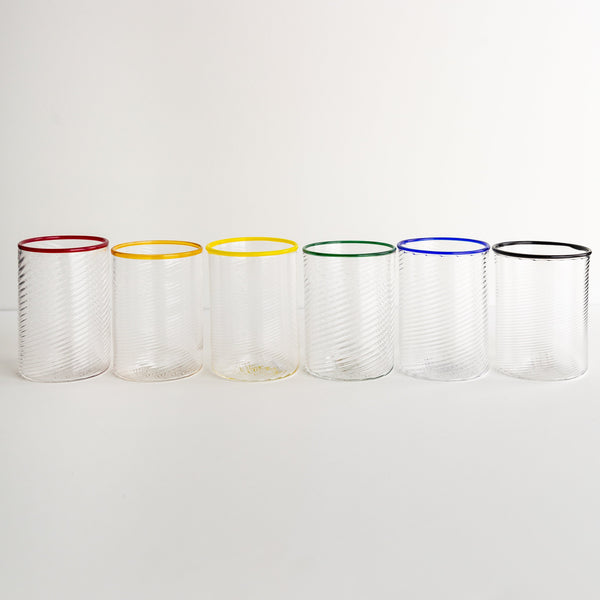 Black Twisty Cup Glass Tumbler