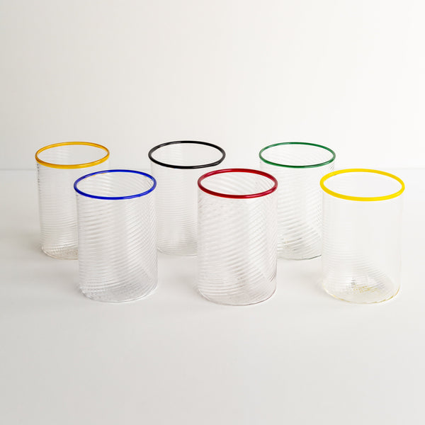 Black Twisty Cup Glass Tumbler