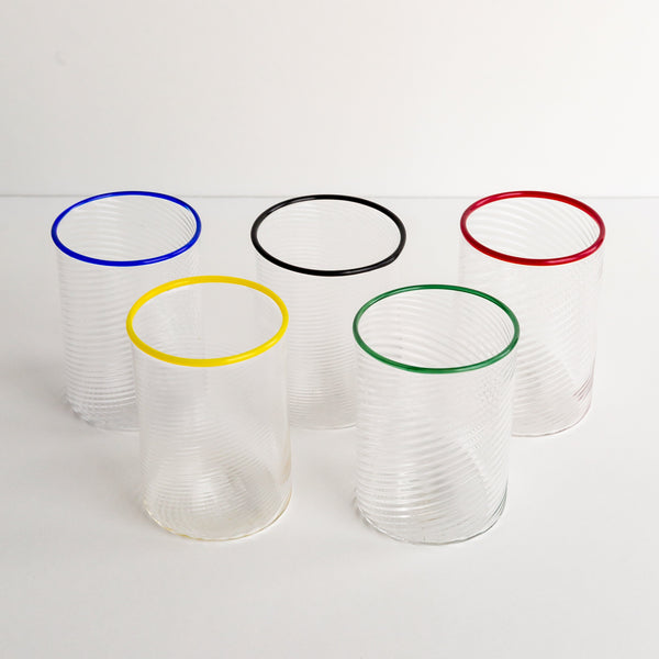 Black Twisty Cup Glass Tumbler