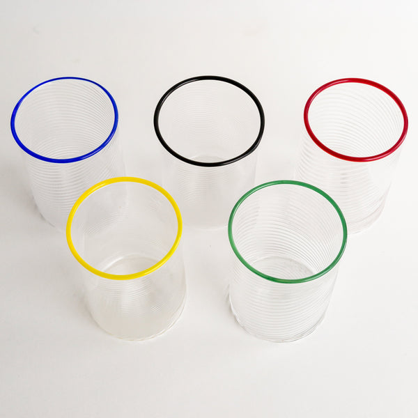 Red Twisty Cup Glass Tumbler