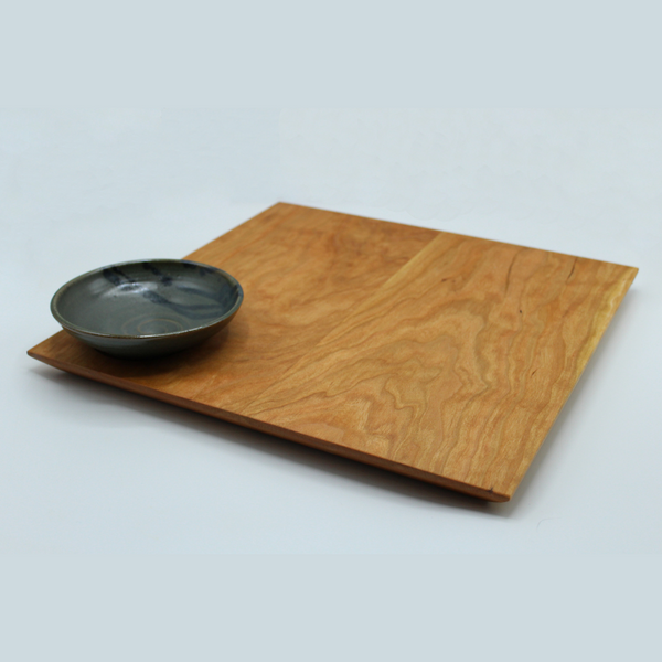 Cherry Square Bread Board + Dipping Bowl