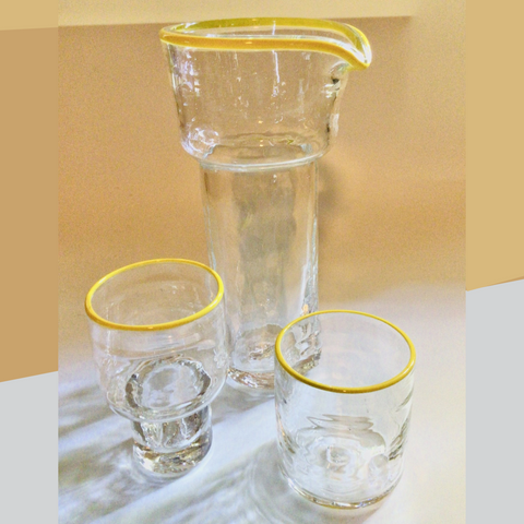 Terra Glass Carafe + Two Tumbler Set