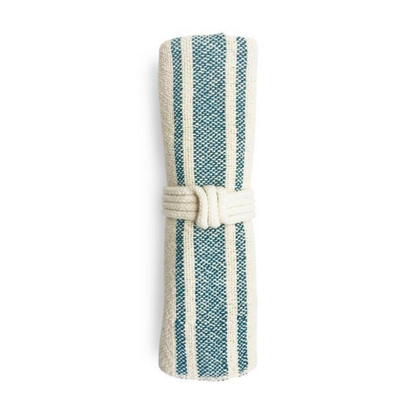 Teal Vintage Stripe Napkin, Set of 2