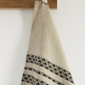 Charcoal Triangle Stone Tea Towel