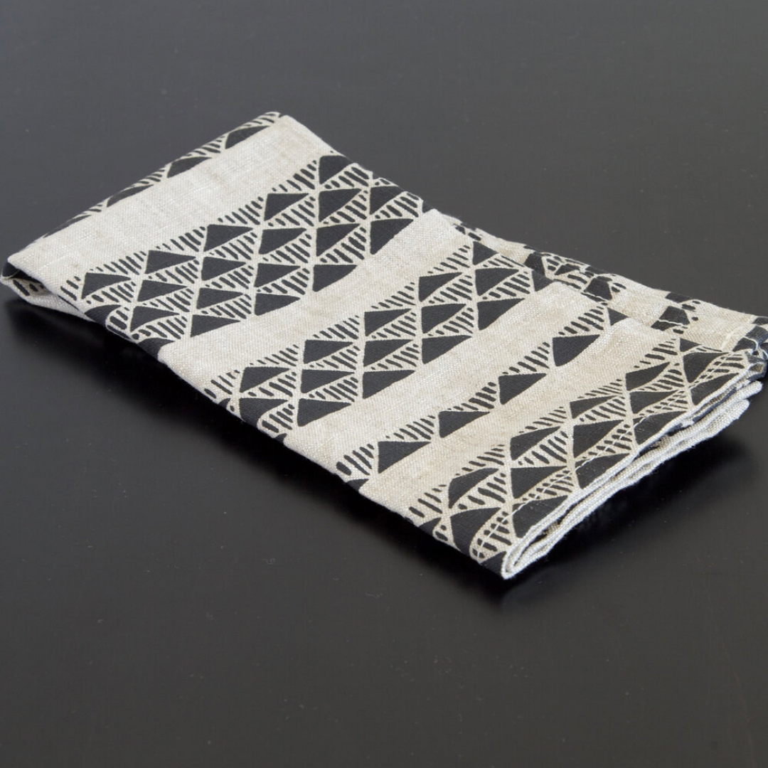 Charcoal Triangle Stone Napkin