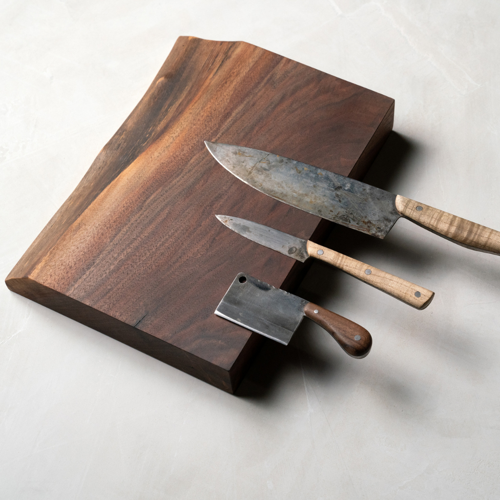 Solid wood magnet knife holder walnut vertical magnetic turret magnetic  suction multi-functional shelf outlet magnetic