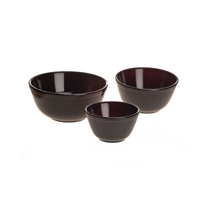 Black Raspberry Mixing Bowls, Set of 3