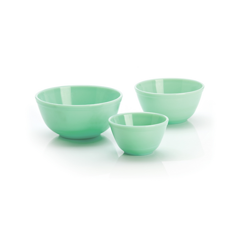 Jadeite Mixing Bowls, Set of 3