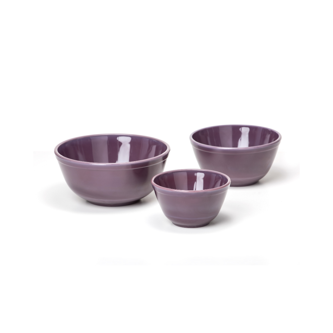 Eggplant Mixing Bowls, Set of 3