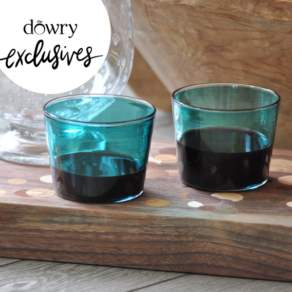 EXCLUSIVE Teal Wine Stackers, Set of 2