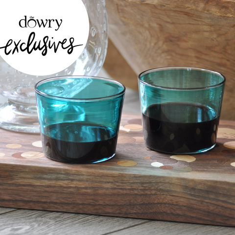 EXCLUSIVE Teal Wine Stackers, Set of 2