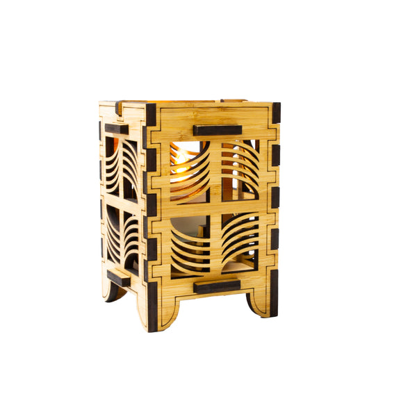 Waves Bamboo Candle Lantern