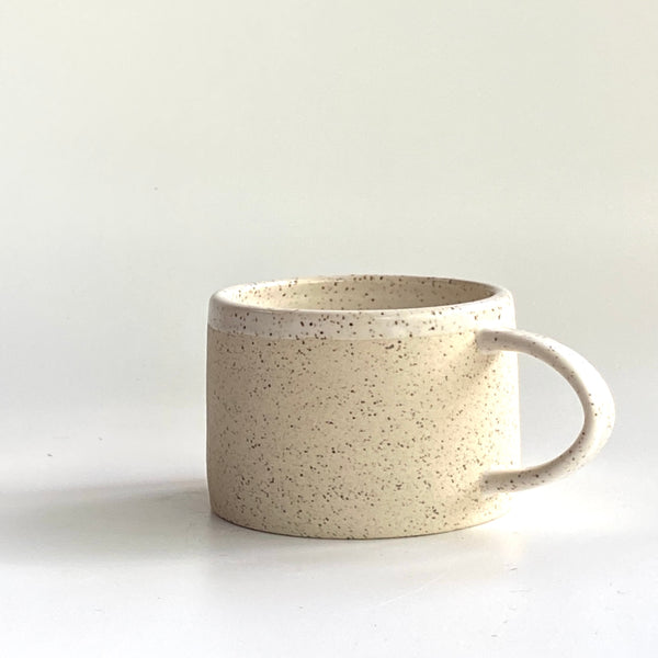 California Coast White Speckle Modern Mug