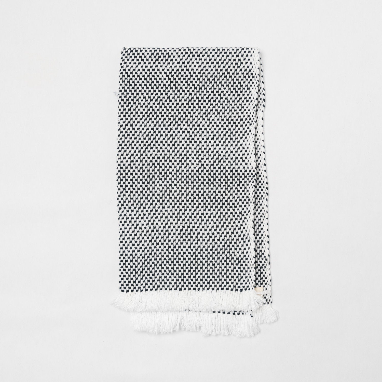 KD Weave Black + White Hand Towel, Set of 2