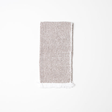 KD Weave Brown + White Hand Towel, Set of 2