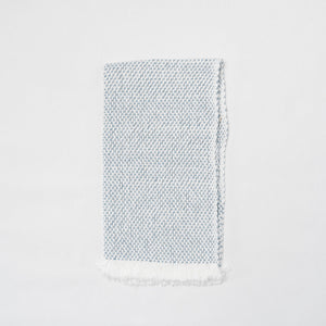 KD Weave Denim + White Hand Towel, Set of 2
