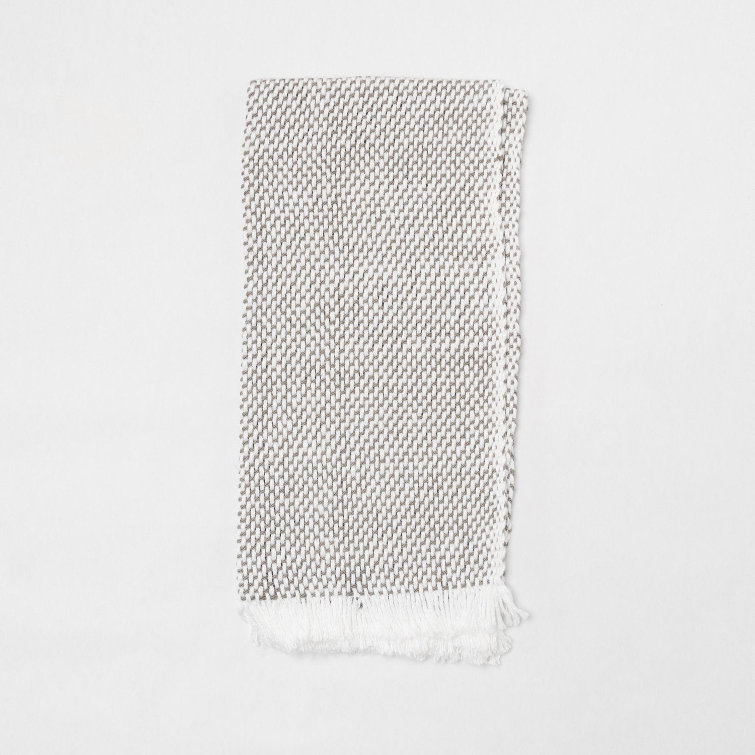 KD Weave Gray + White Hand Towel, Set of 2