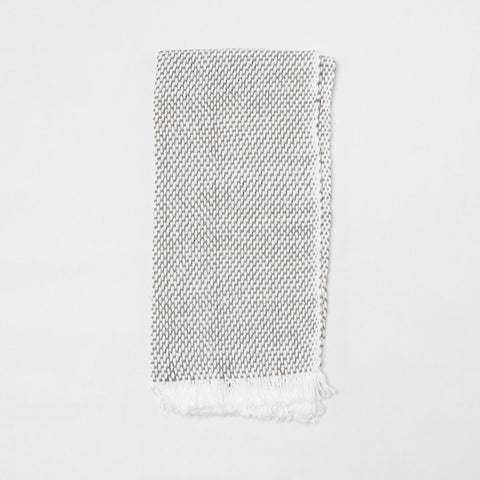 KD Weave Gray + White Hand Towel