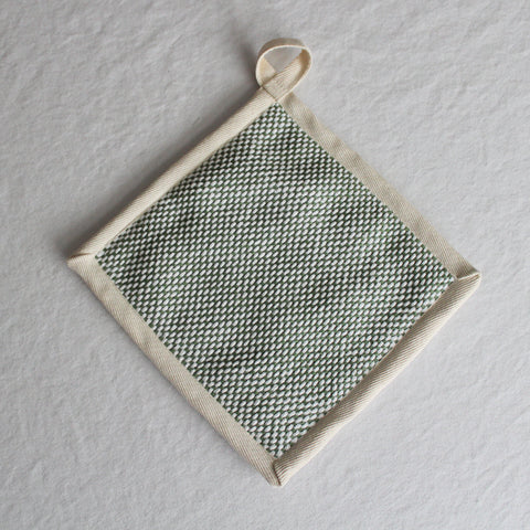 KD Weave Green + White Pot Holder