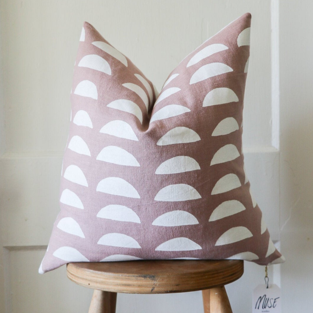 White Half Moons on Blush