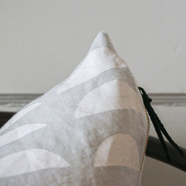 White Half Moons on Dove Gray