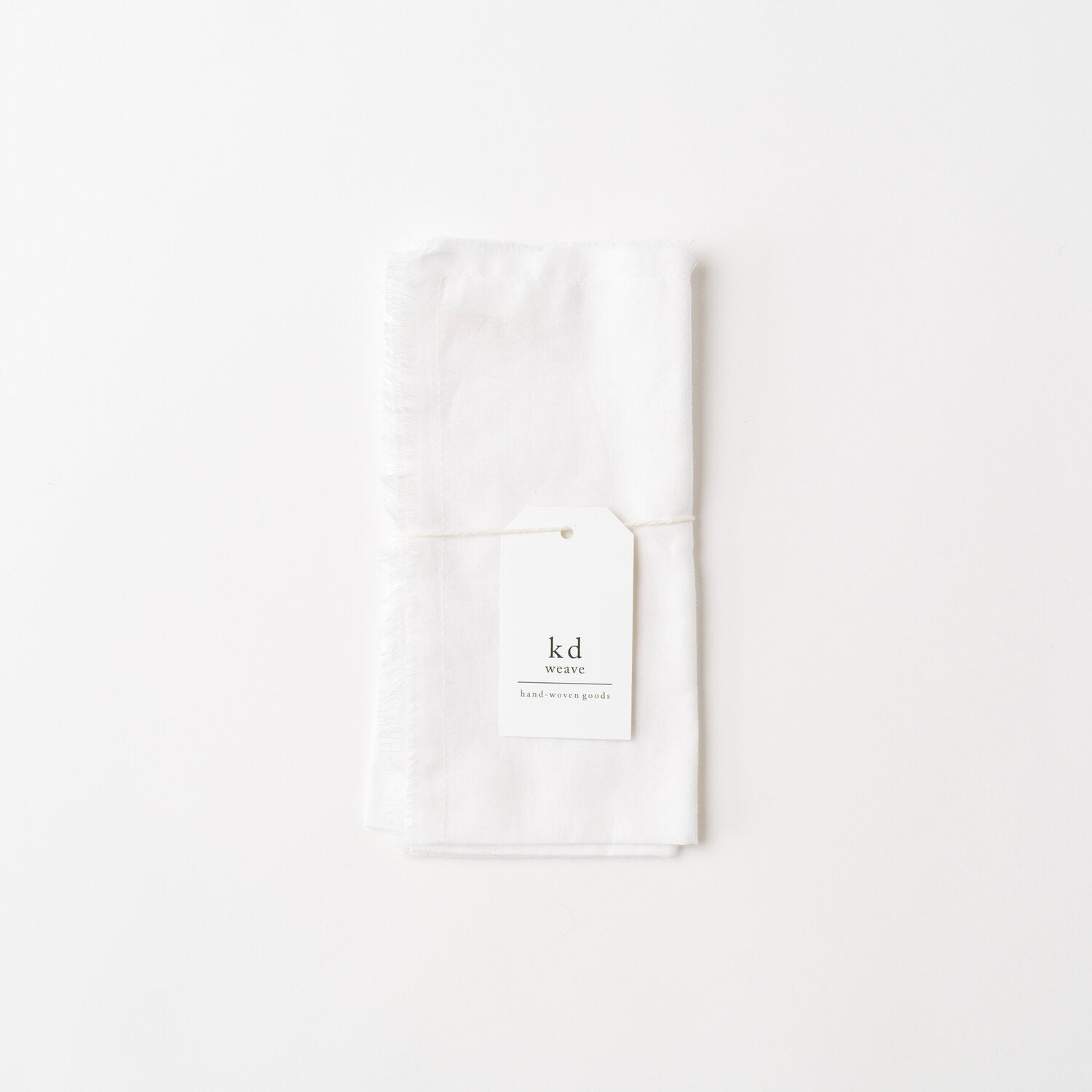 KD Weave White Muslin Napkin, Set of 2