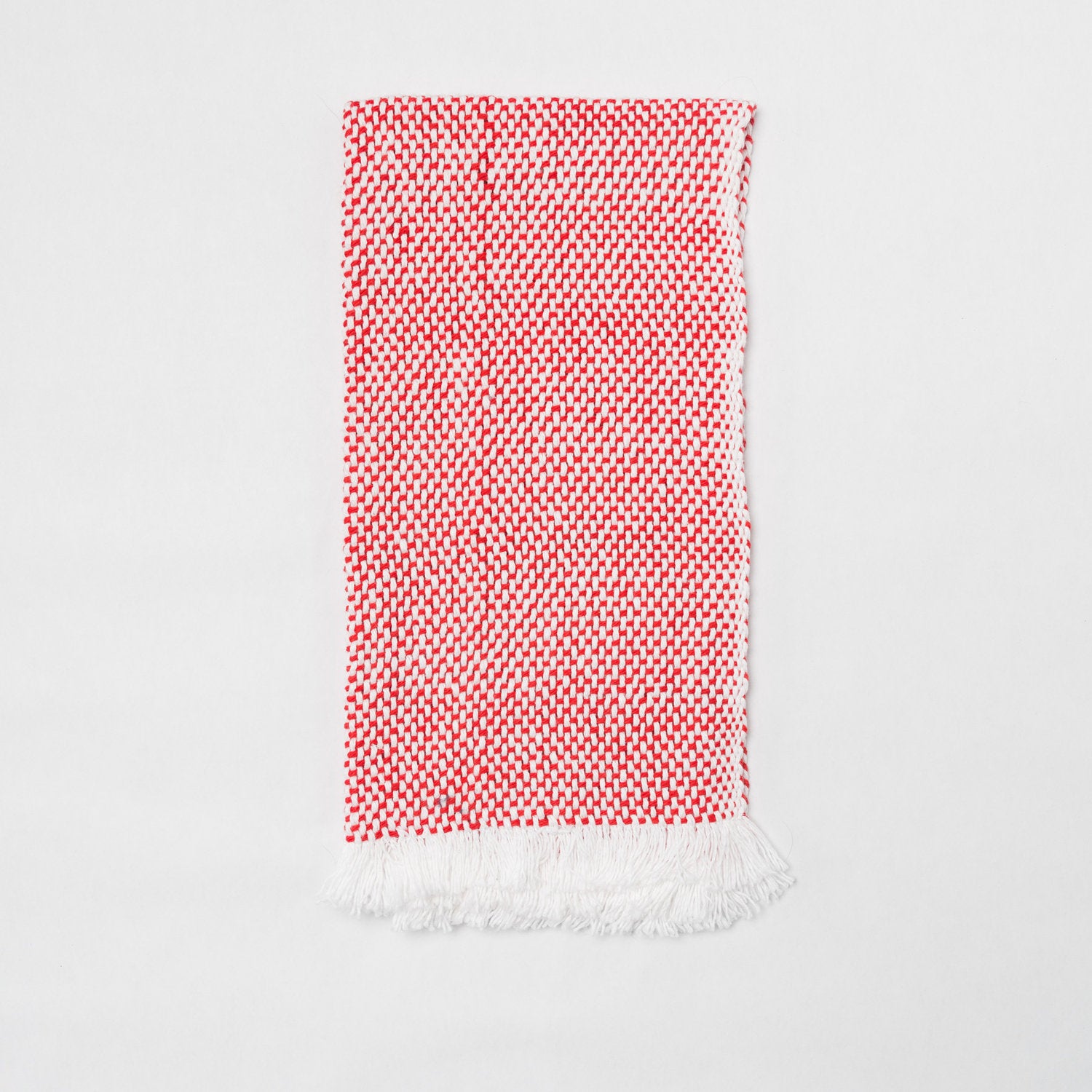 Shop American-Made and Woven, Red + White Hand Towel