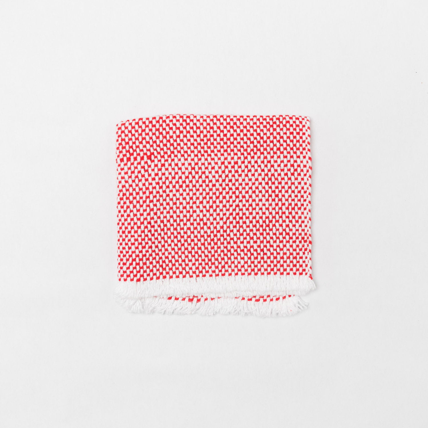 KD Weave Red + White Wash Cloth, Set of 2