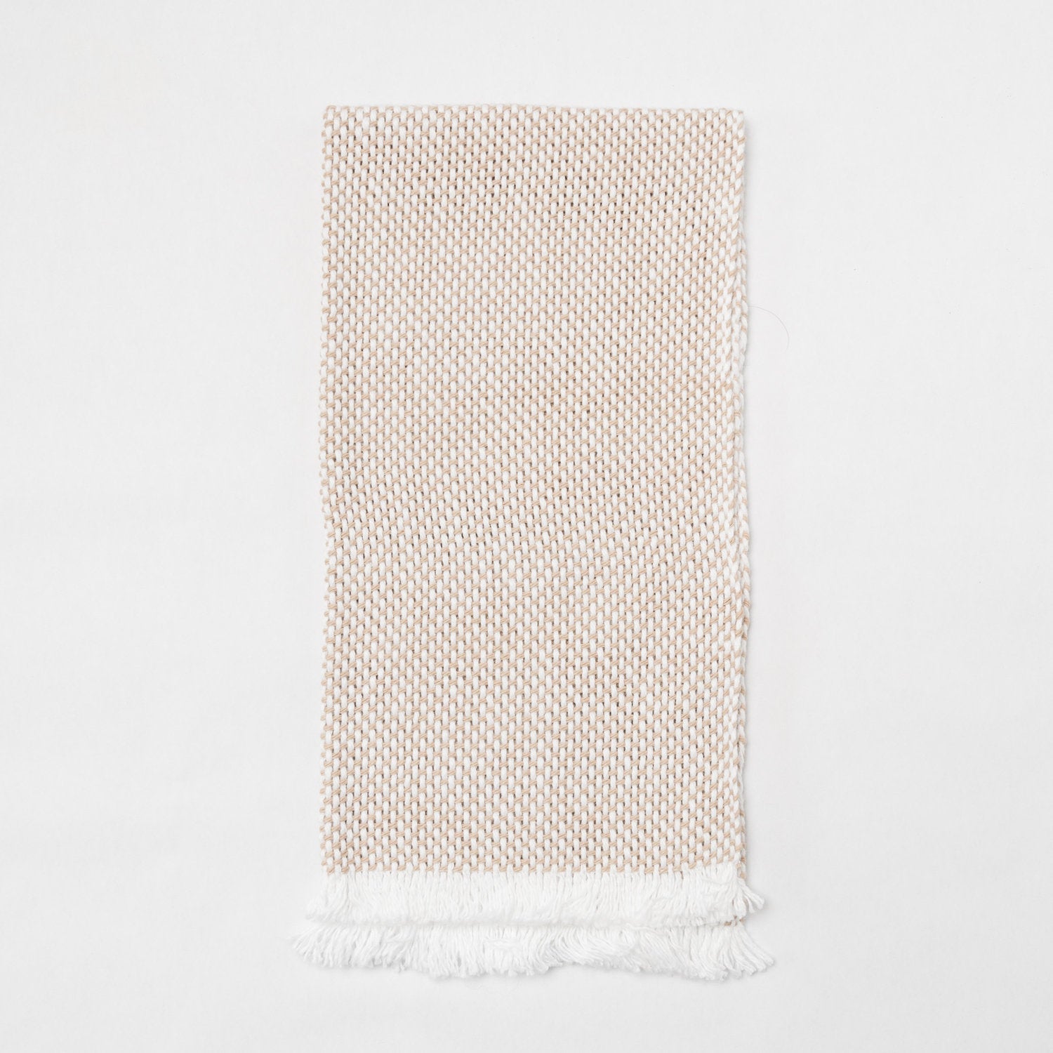 KD Weave Tan + White Hand Towel, Set of 2