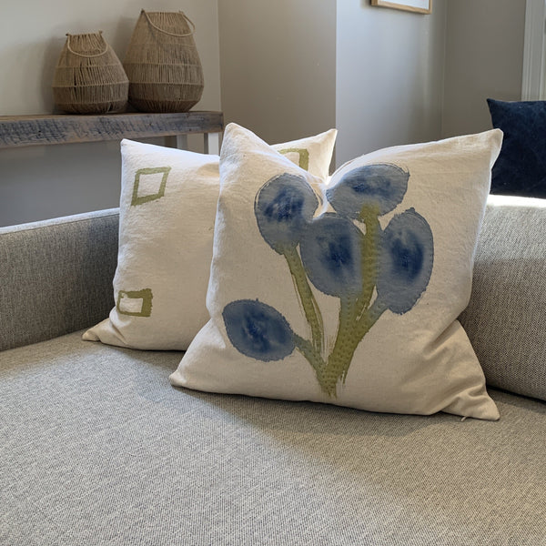 Wildflowers Pillow in Blue