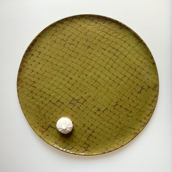 Moss Green Extra Large Round Serving Platter
