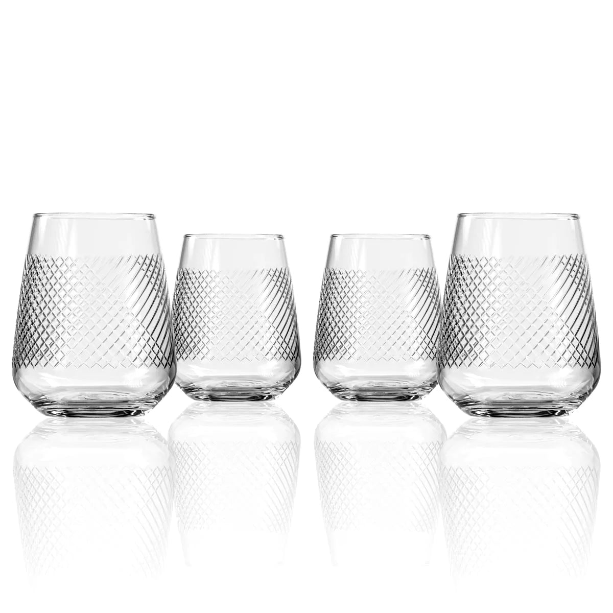 Bourbon Street Stemless Wine Glass, Set of 4