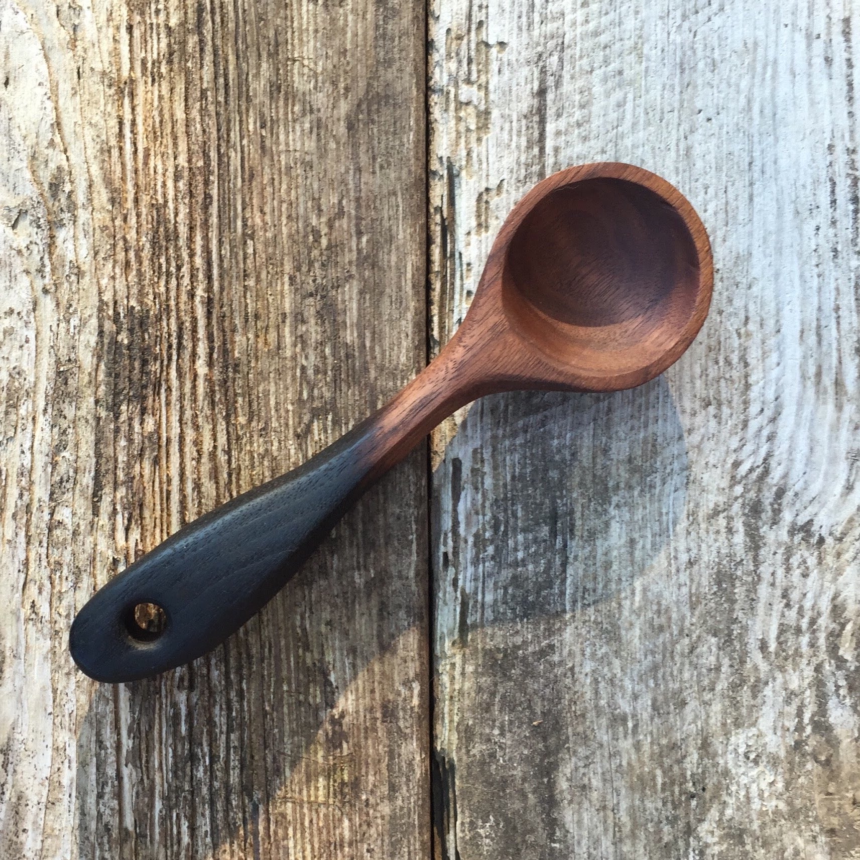Scoop with Charred Handle