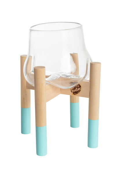 Terrarium and Robin's Egg Modern Stand, Large