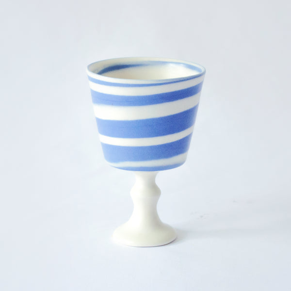 Saori M Blue + White Goblet, Set of 2