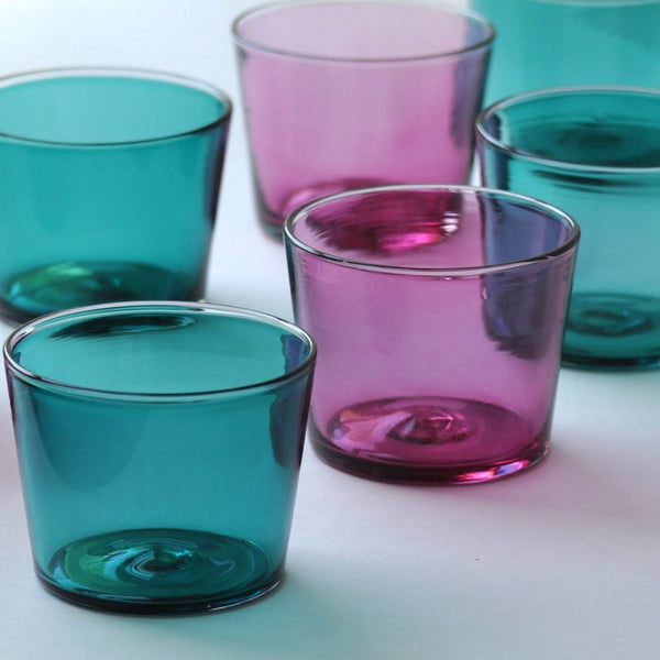 EXCLUSIVE Plum Wine + Teal Stackers, Set of 4