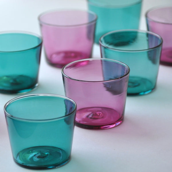 EXCLUSIVE Plum Wine + Teal Stackers, Set of 4